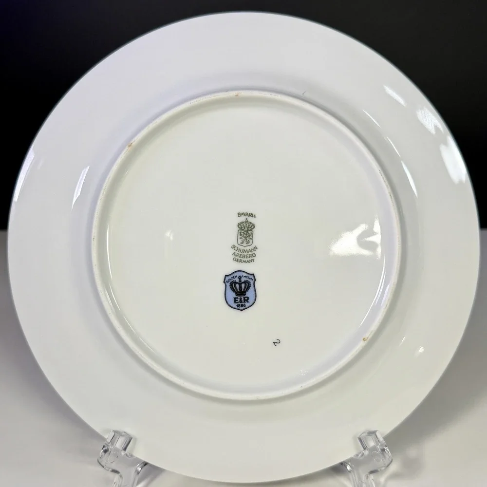 VTG Schumann Bavaria Song Bird Salad Plates Porcelain Arzberg Germany Set of 4